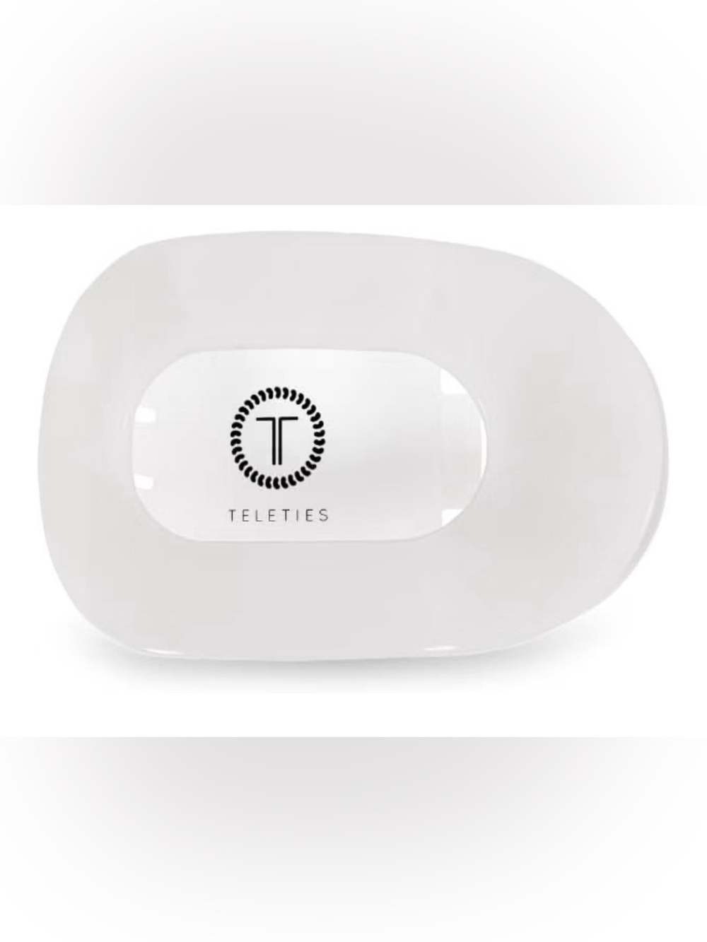 Teleties Large Round Flat Hair Clip Coconut White